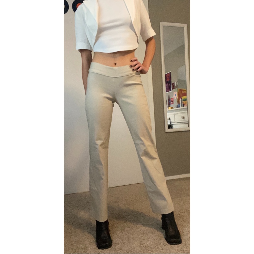 Studio Y Khaki Straight Leg Trouser
